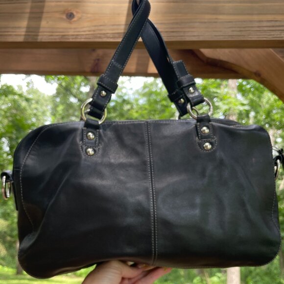 Coach Bag Chelsea F14017 Black Baguette Purse Leather Handbag Satchel - Picture 3 of 10